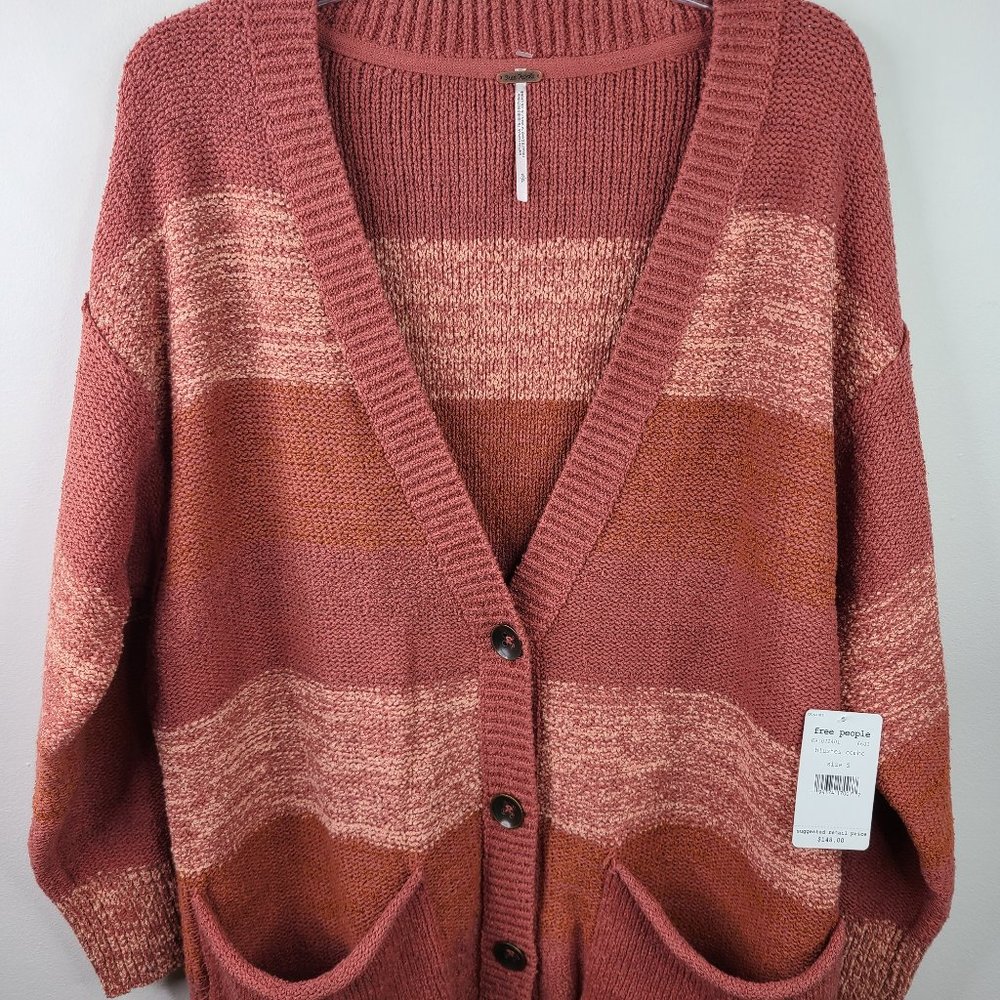 Free People Blush Knit Cardigan NEW Size SM - Picture 5 of 11